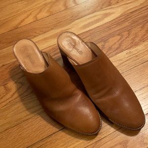 Madewell leather heeled mules